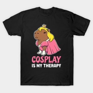 Cosplay is my therapy cartoon Capybara Princess T-Shirt